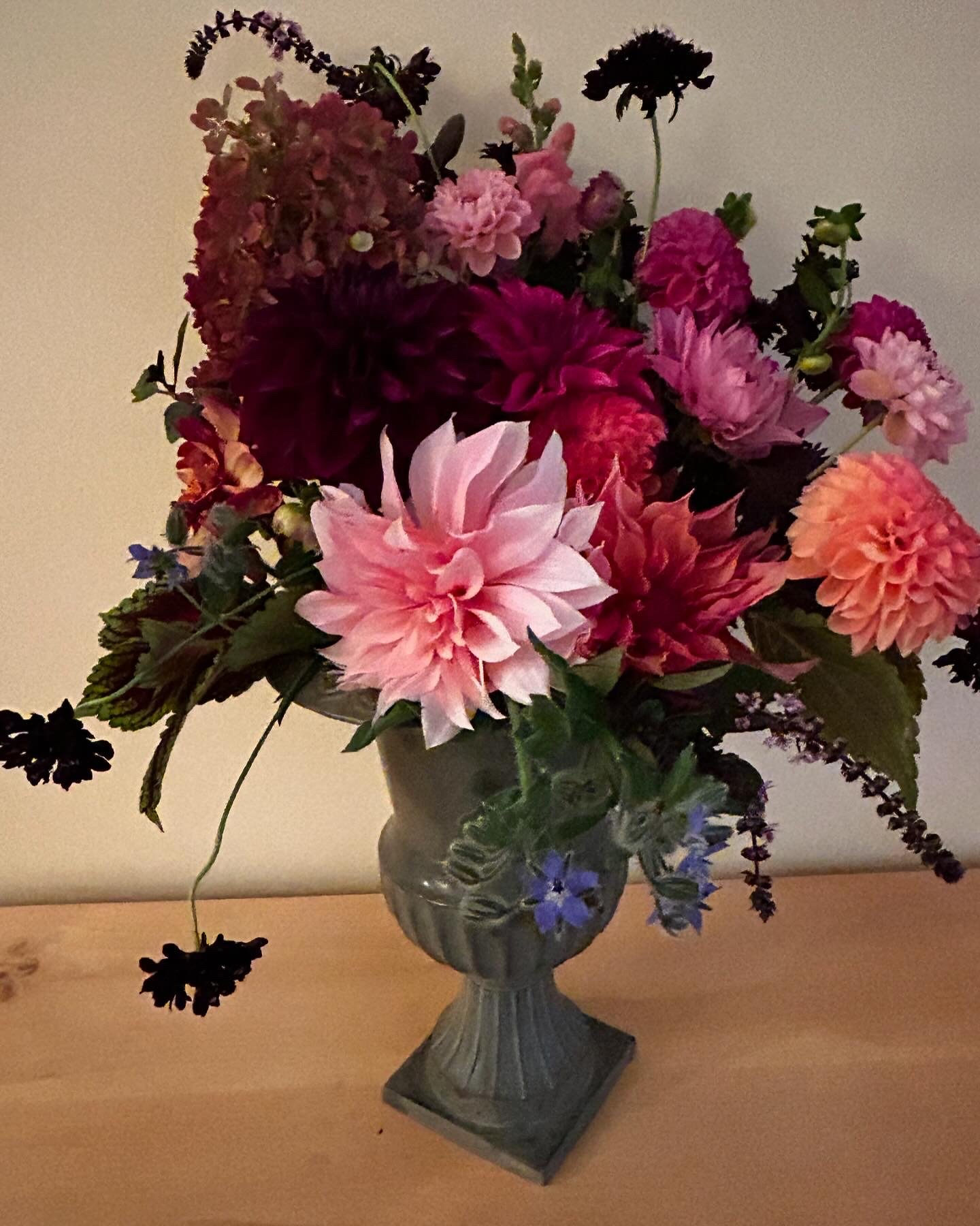 Custom bouquet with seasonal blooms.