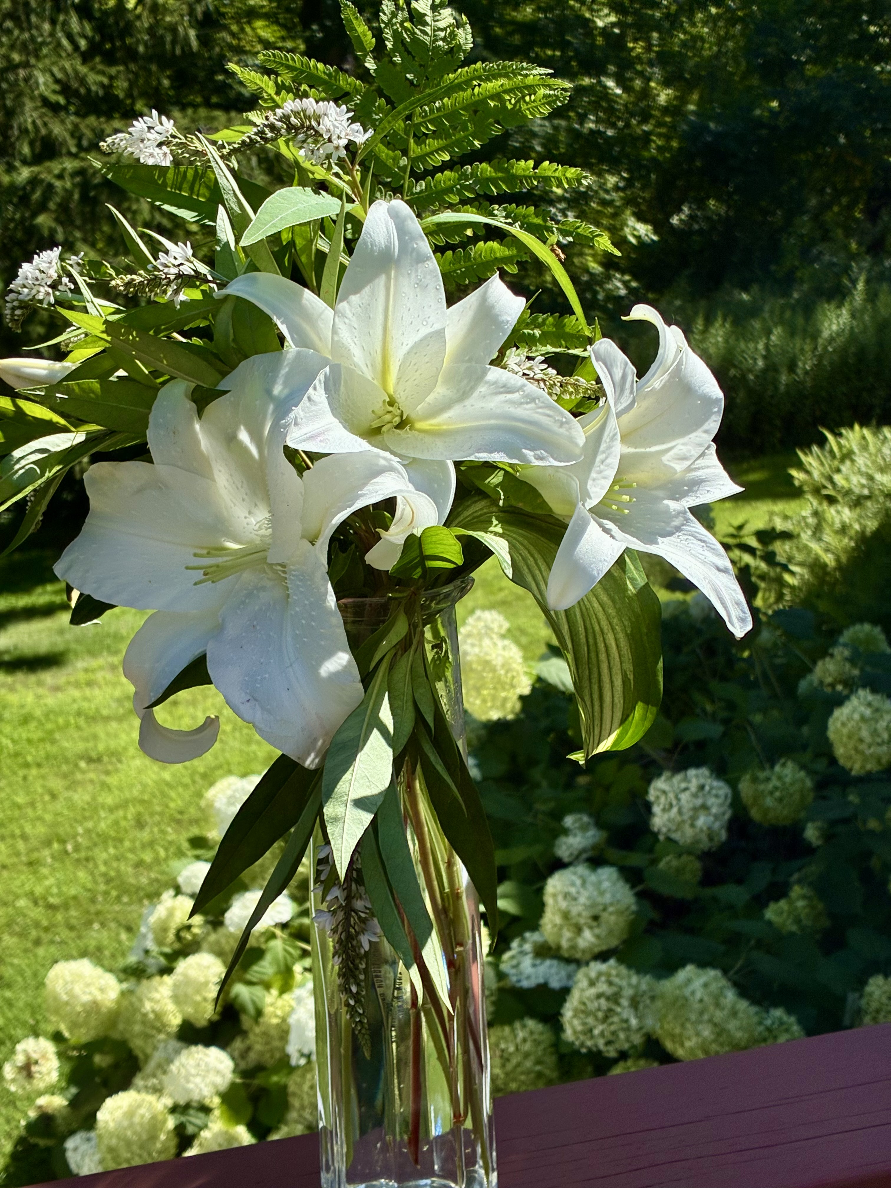Custom bouquet with seasonal blooms.