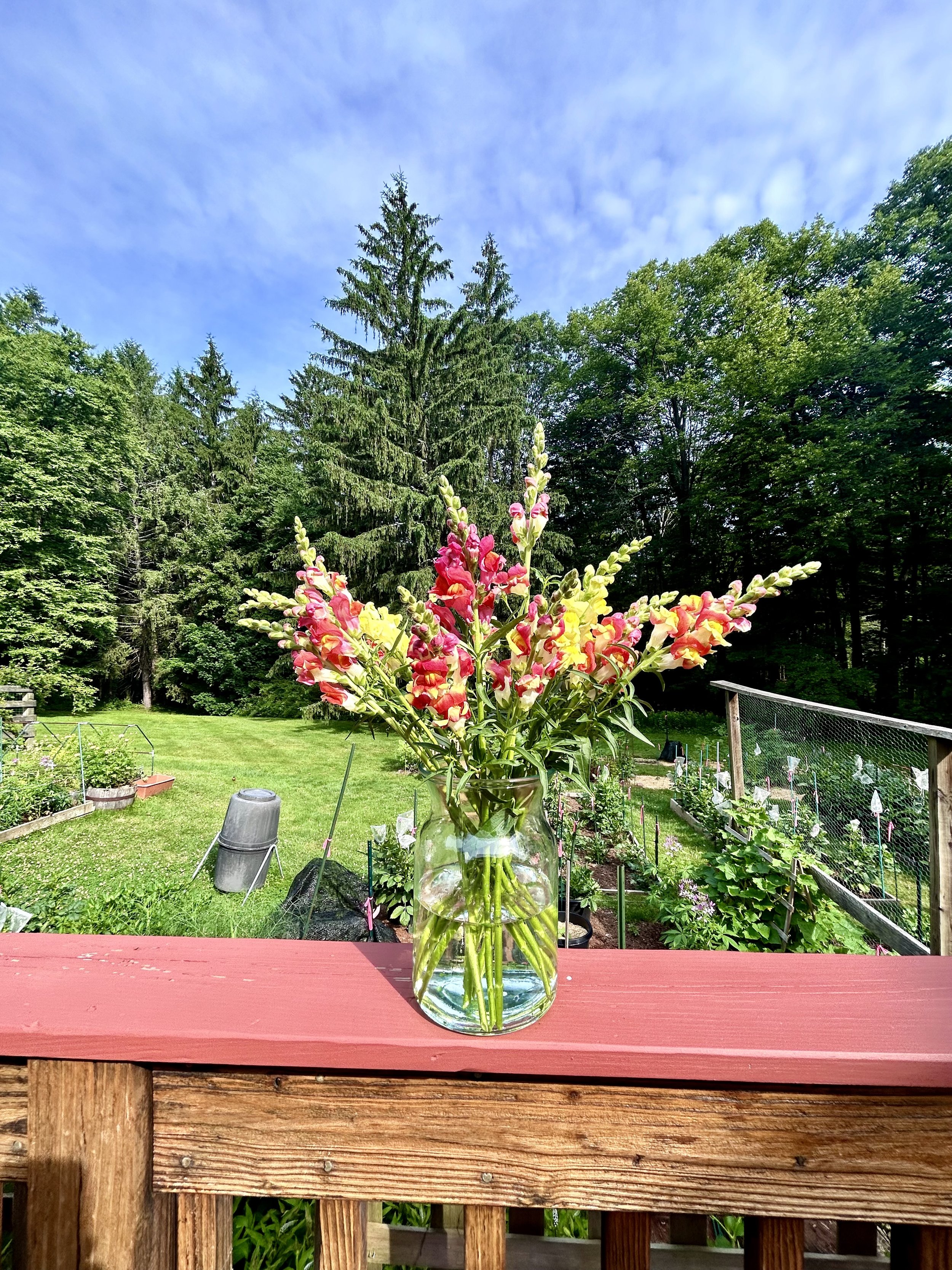 Custom bouquet with seasonal blooms.