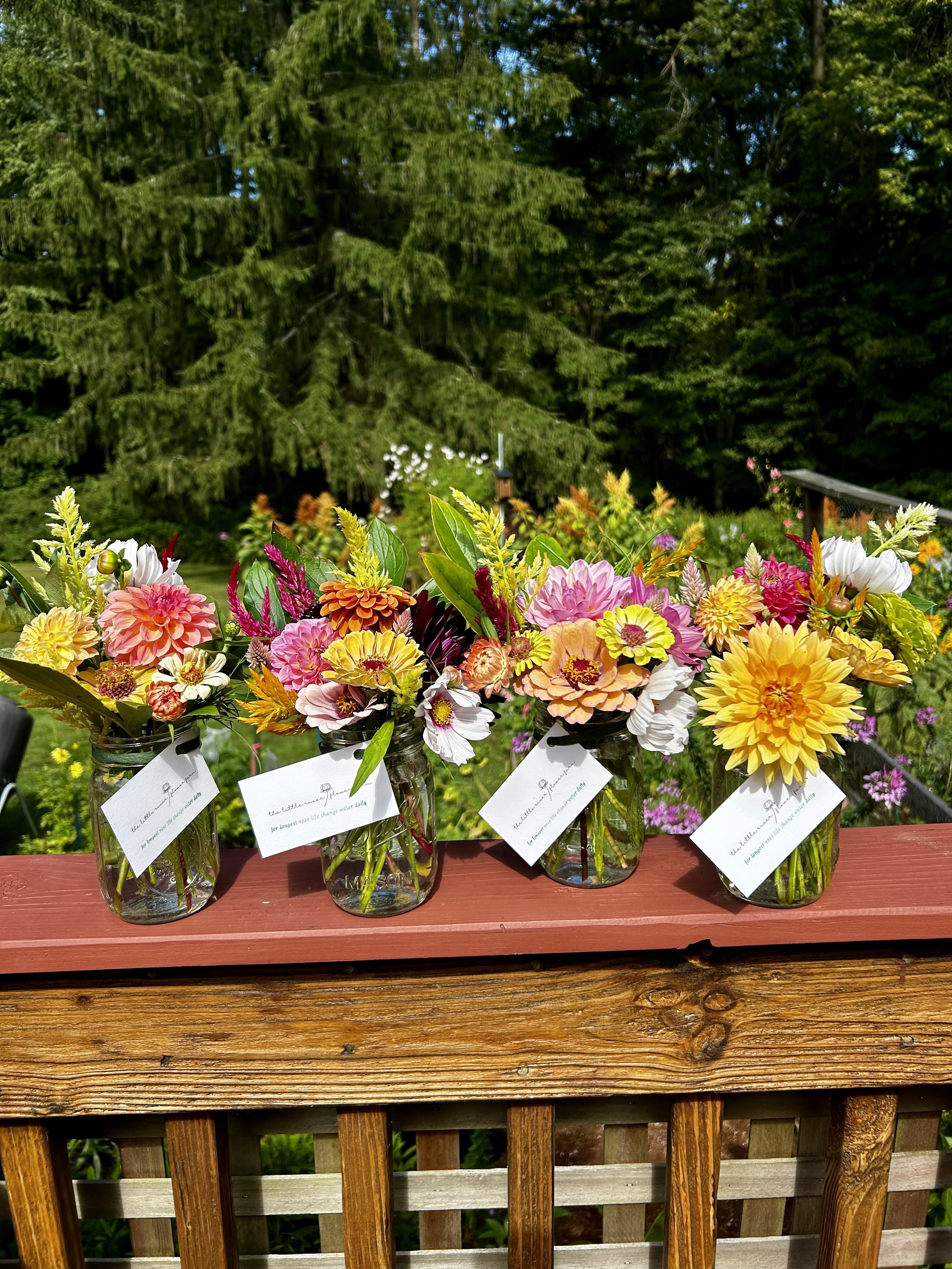 Custom bouquet with seasonal blooms.