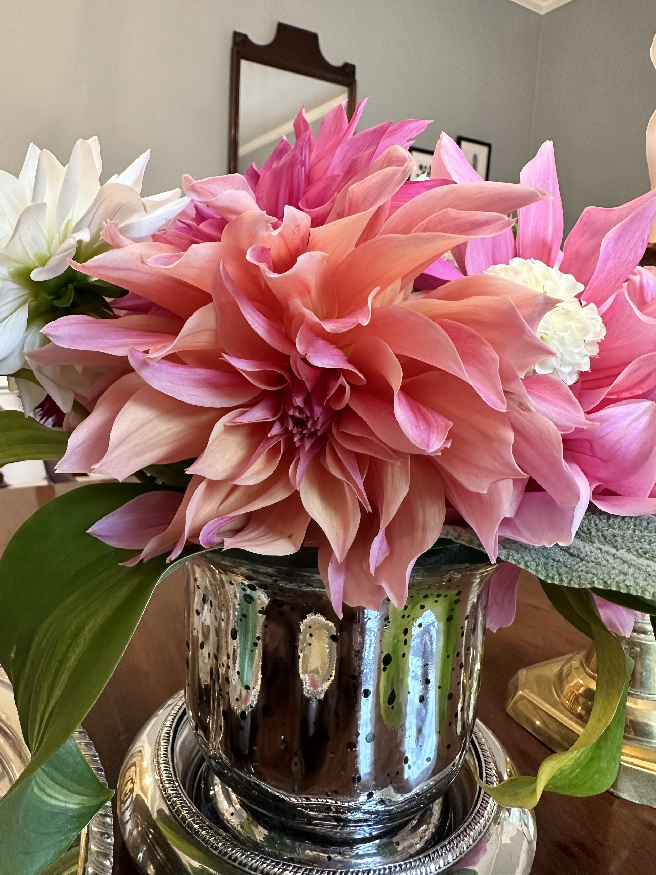 Custom bouquet with seasonal blooms.